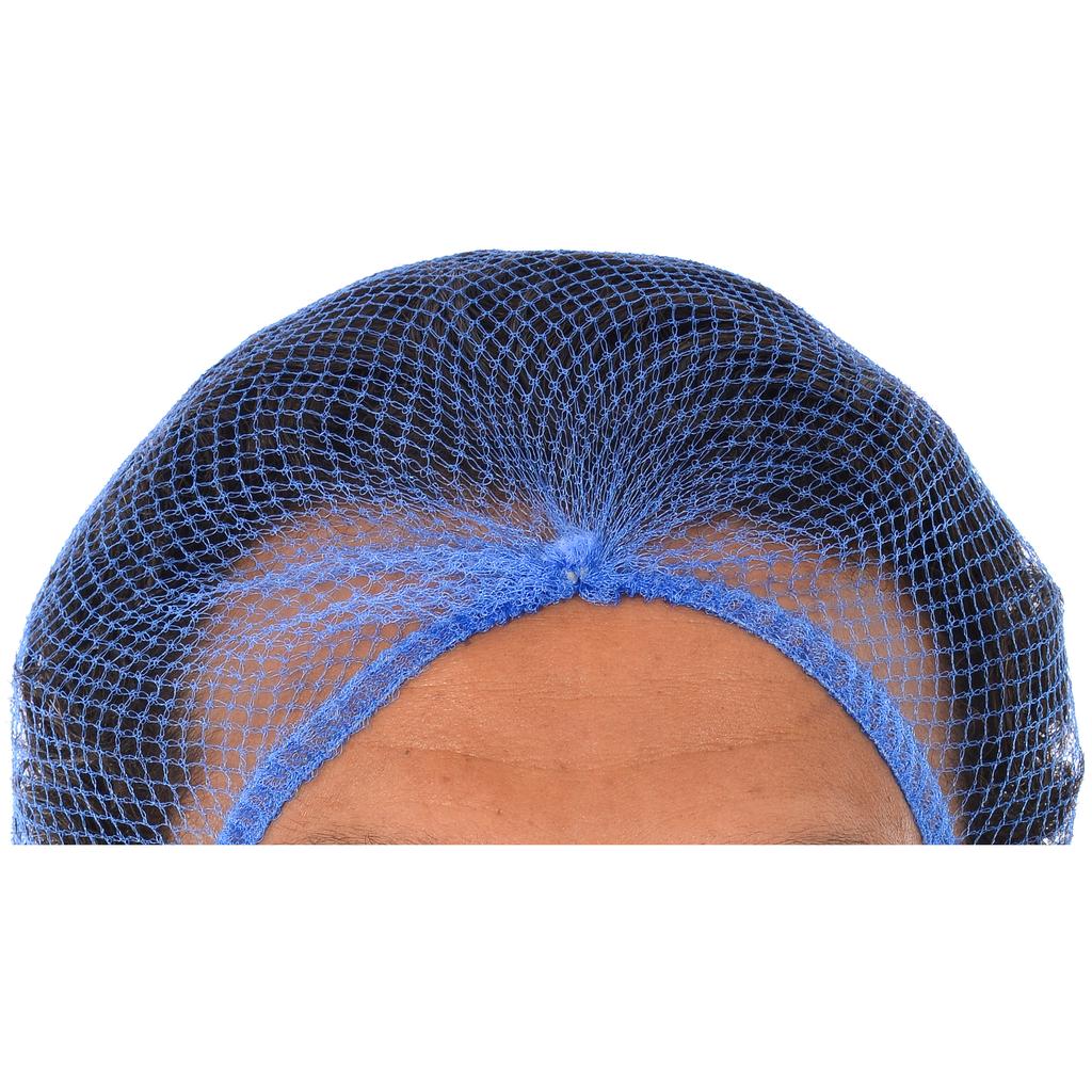Lion 843K Blue Close-Mesh Metal-Free Hairnets (Pack of 100)