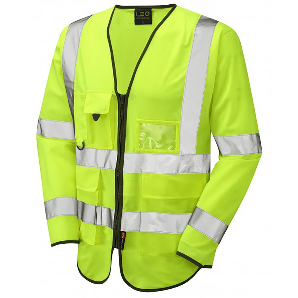 Leo Wrafton Yellow Hi-Vis Long-Sleeve Vest 2XL